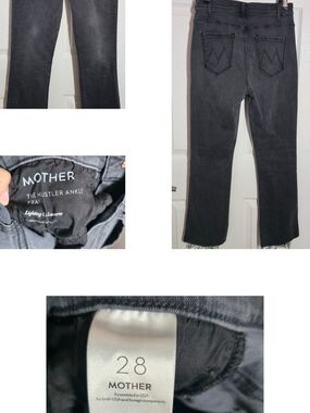 MOTHER The Hustler Ankle Jeans - Black Wash